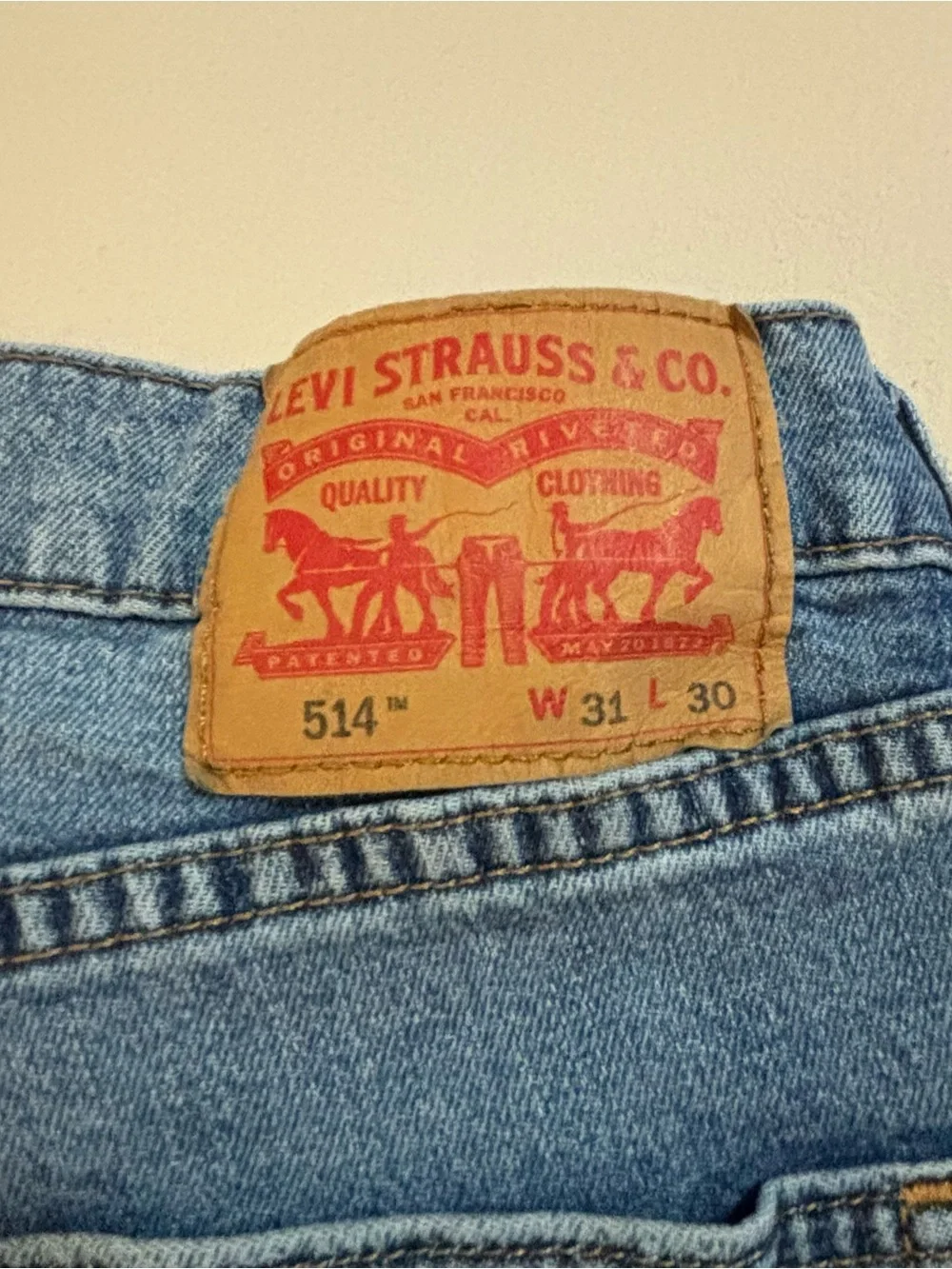 Levi’s 514 Jeans Mens W31 L30 Straight Fit Medium Wash Blue Denim
